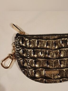 Brahmin Britt  Metallic Gold Croc-Embossed Wristlet